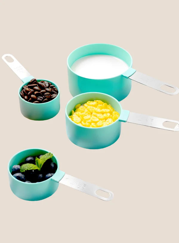 8 Pcs Plastic Measuring Cups And Spoons Set (SBAC-SC-8) (MOQ 50 PCS)