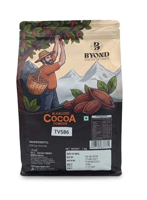 BYOND Alkalized Cocoa Powder | Premium Cocoa Powder for Baking & Desserts (1 Kg) (Beyond-A-Cocoa)