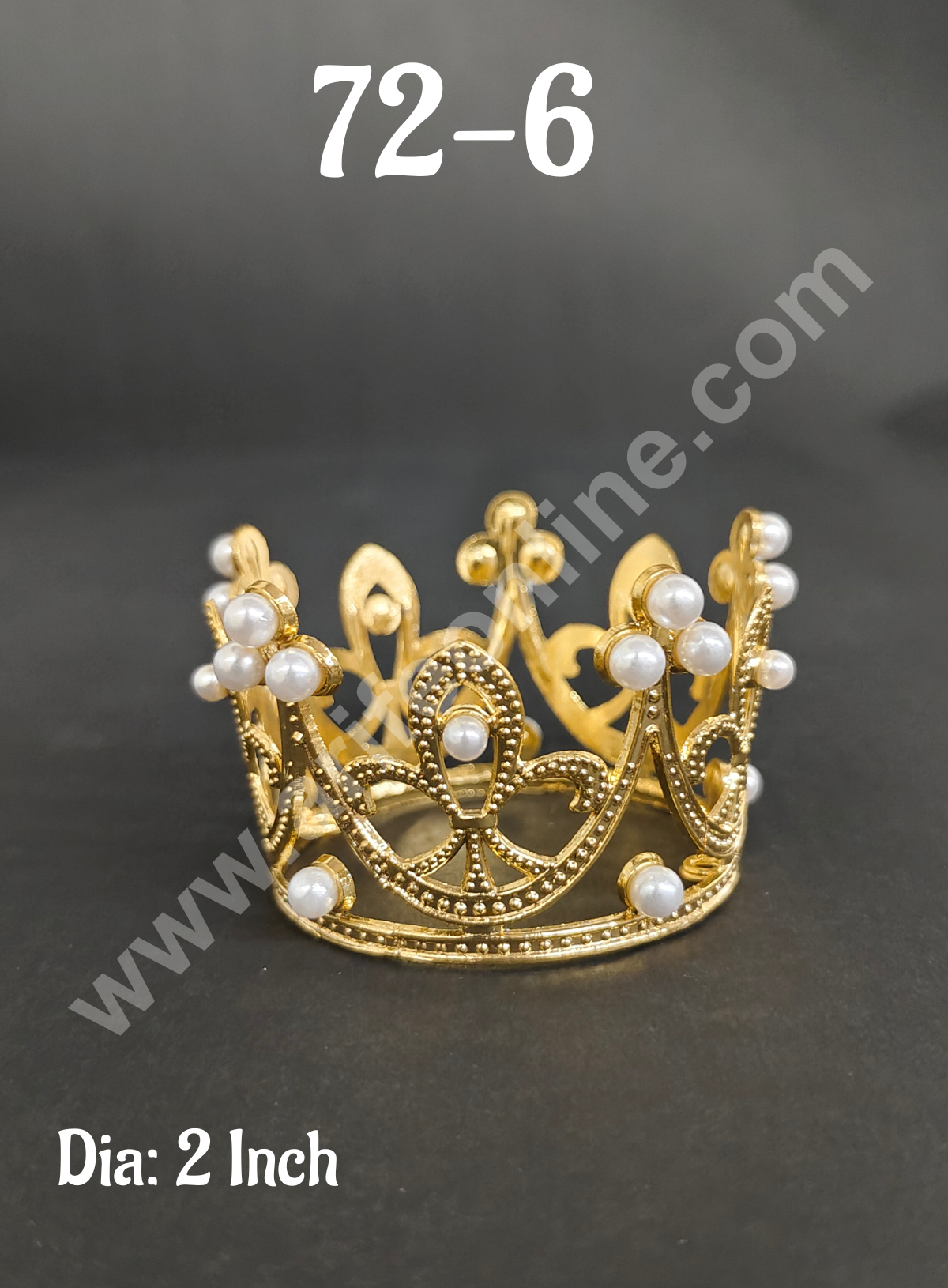 Birthday Cake Crown Chandelier Design Cake Topper Wedding, Cake Decoration For King, Queen, Prince & Princess Party Wedding Hair Accessories(SBMT-Cr-72-6)  (MOQ 12 PCS)  (EE)