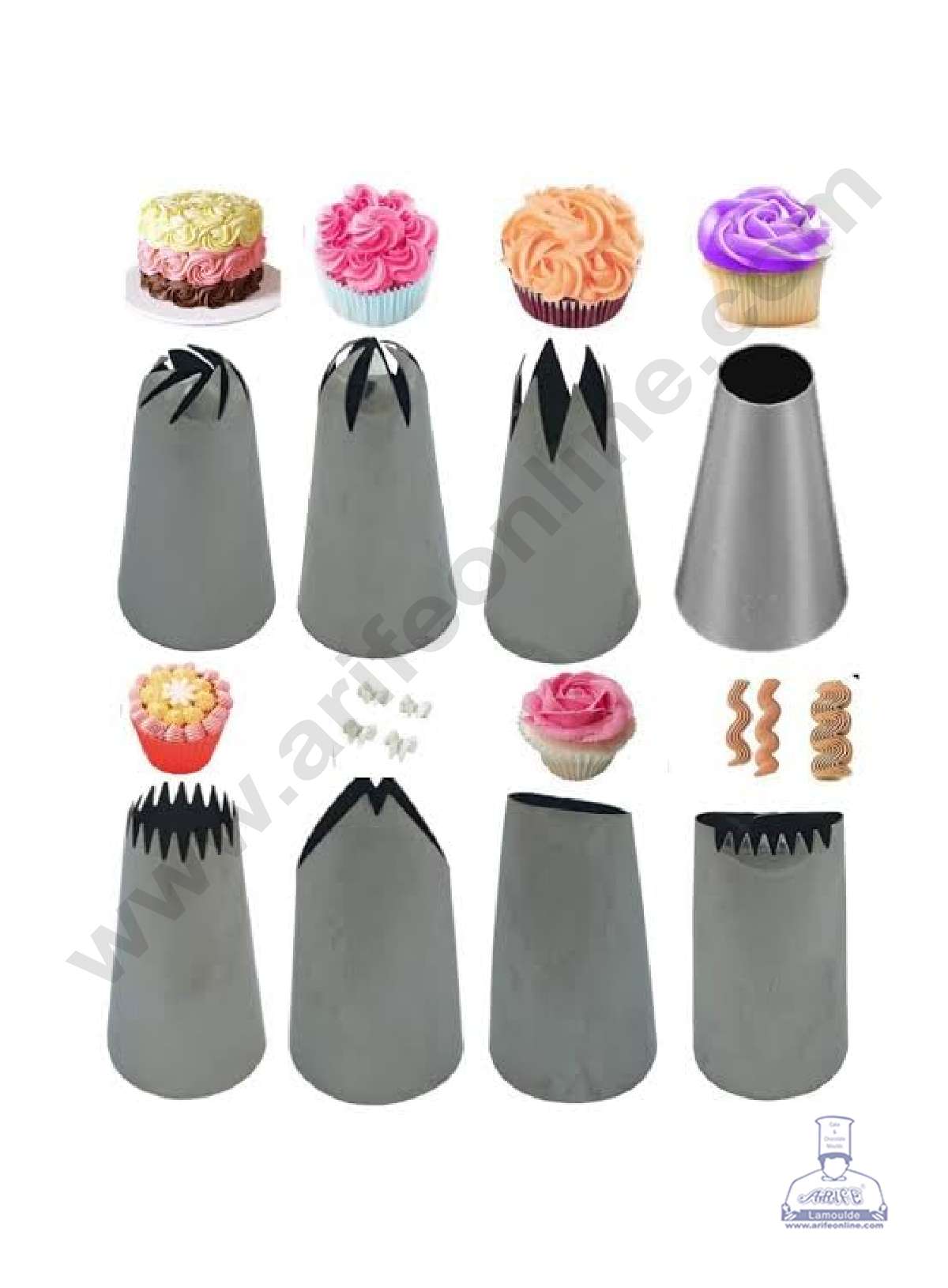 8Pcs Stainless Steel Nozzle Set  (MOQ 12 PCS) (MD)