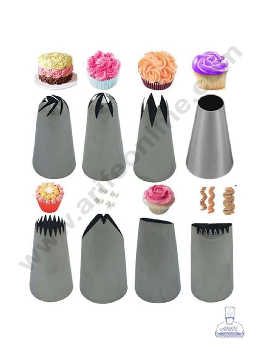 8Pcs Stainless Steel Nozzle Set  (MOQ 12 PCS) (MD)