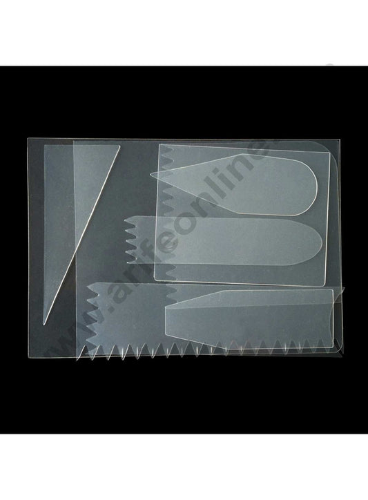 9 Pcs Cake Scraper Fondant Mousse Cream Spatula Edge Smoother Cupcake Cake Cutter Pastry Mold Baking Decorating Tools