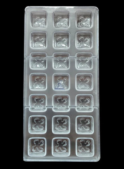 Regular Bakers 21-Cavity Polycarbonate Clover/Flower Chocolate Mold |SBPS-78|1 Piece| (MOQ 12 PCS) (ADD)