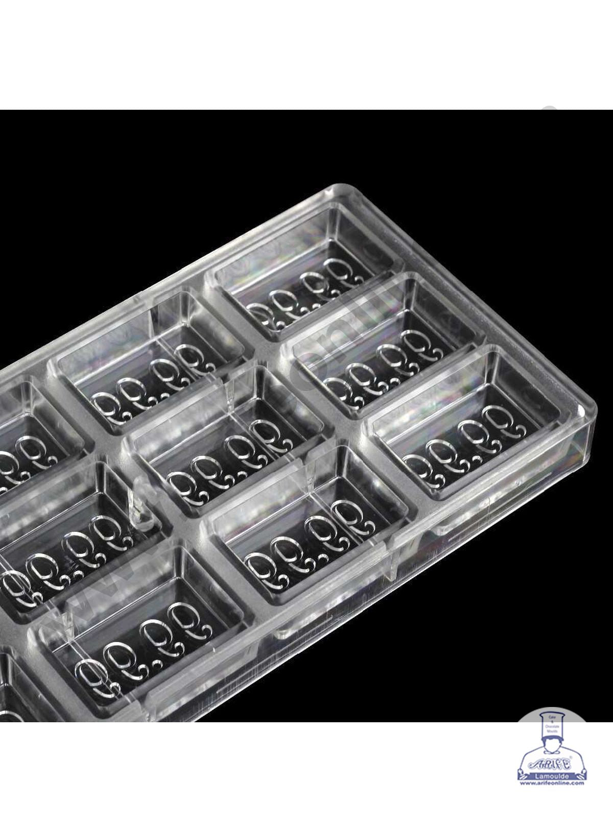 Cake Decor 12 Cavity 99.99 Pure Gold Bar Shaped Polycarbonate Chocolate Mould SB-9999