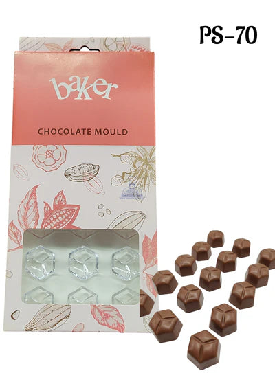 Regular Bakers 21-Cavity Polycarbonate Faceted Hexagon Chocolate Mold |SBPS-70|1 Piece|   (MOQ 12 PCS) (ADD)