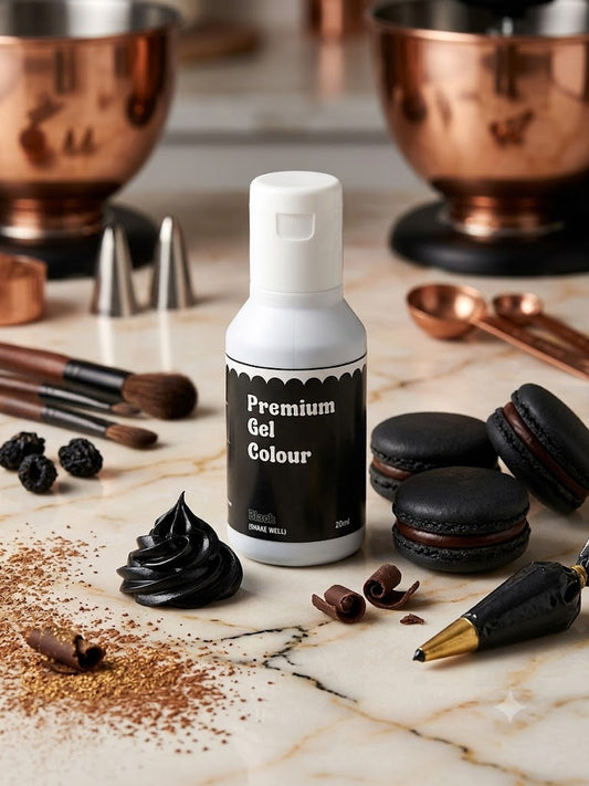 7C Edible Premium  Gel Color Food Colouring for Icing, Cakes Decor, Baking, Fondant Colours - Black (MOQ 12 PCS)  (RA.24)