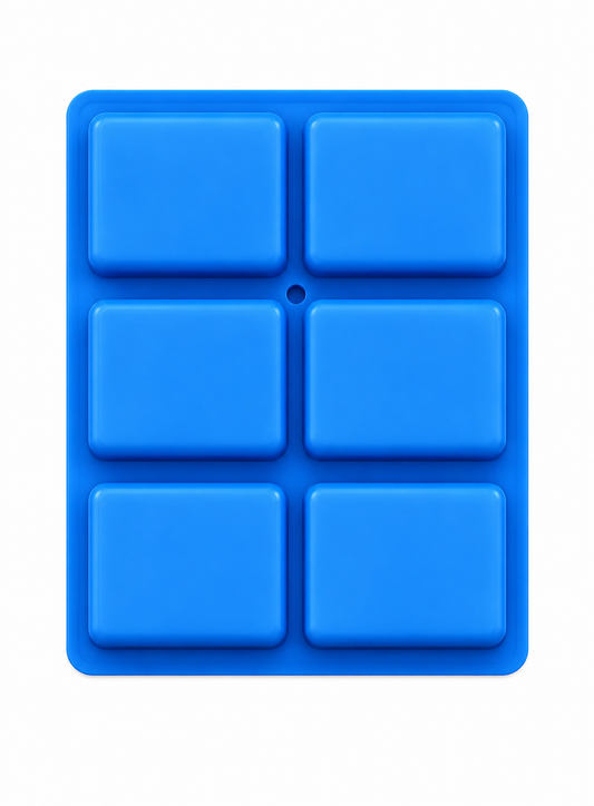 6 Cavity Silicon Square Brownie / Soap Mould (MOQ 12 PCS)