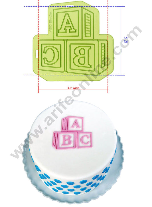 Silicone ABC Blocks Pattern Impression Onlays Moulds