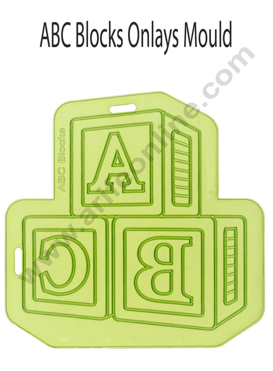 Silicone ABC Blocks Pattern Impression Onlays Moulds