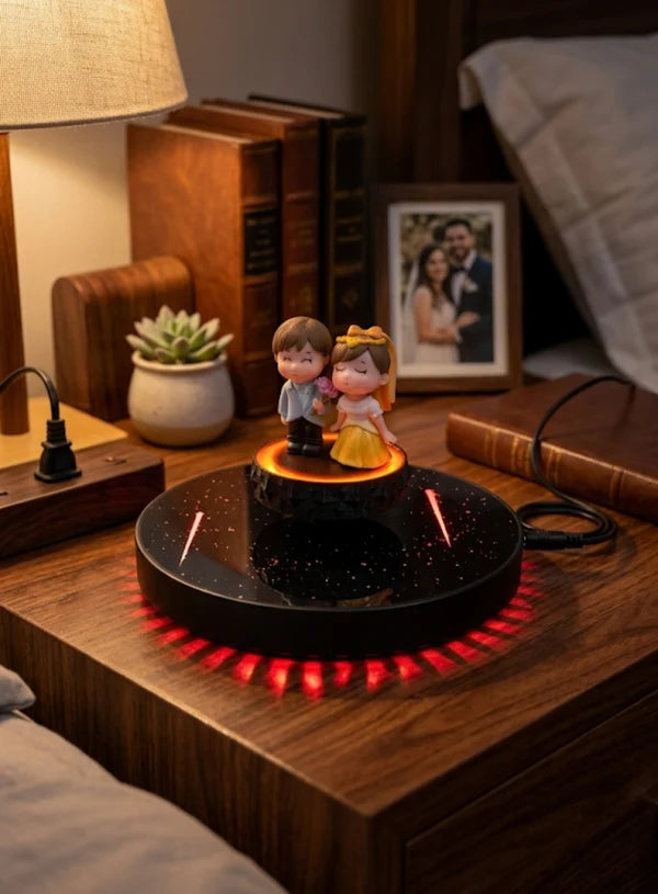 Levitating Magnetic Floating Display Stand With LED Lights | Anti Gravity Showcase (SB-LF-Display-L)