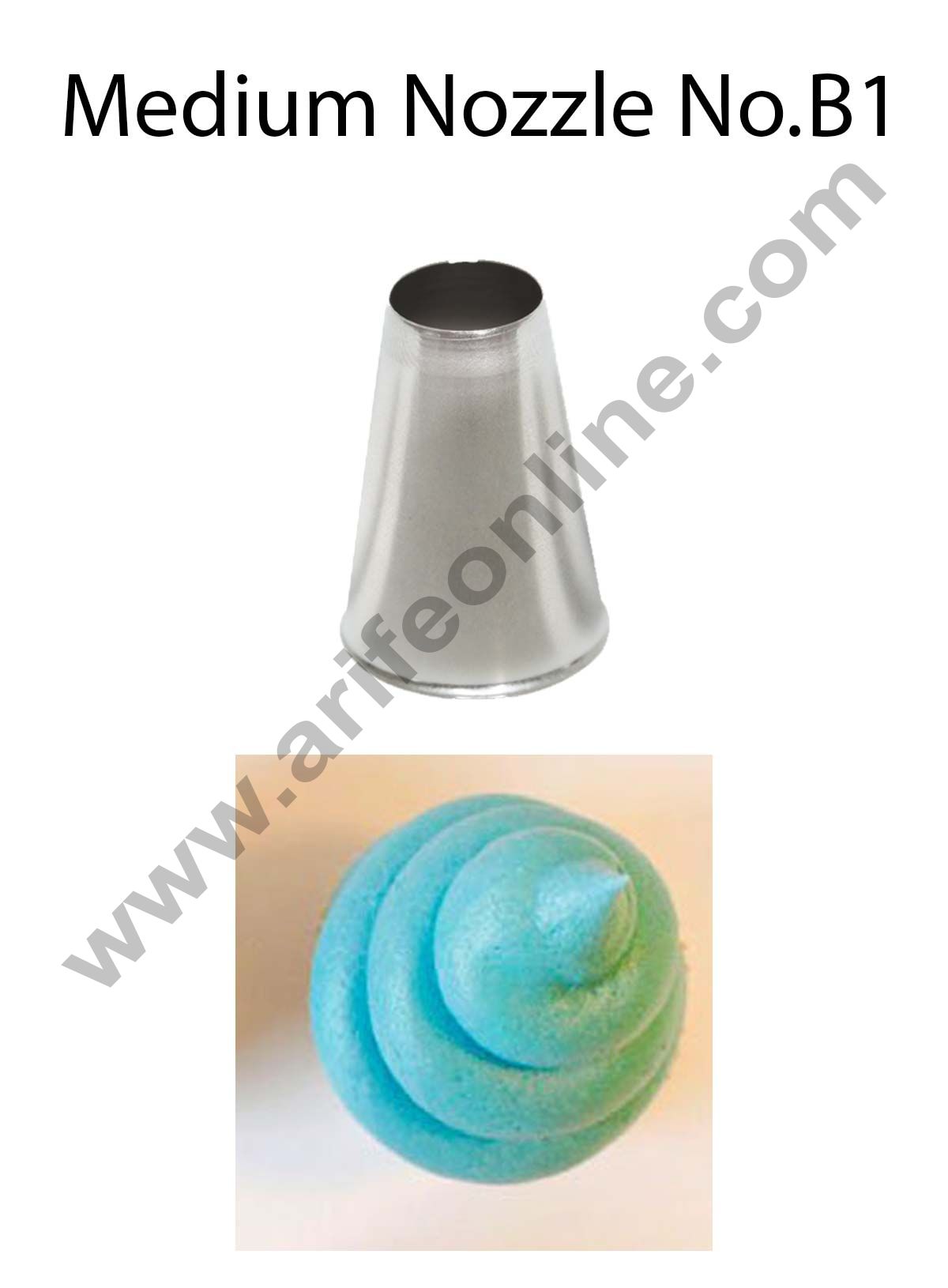 Medium Nozzle - No. B1 Round Piping Nozzle (MOQ 50 PCS)