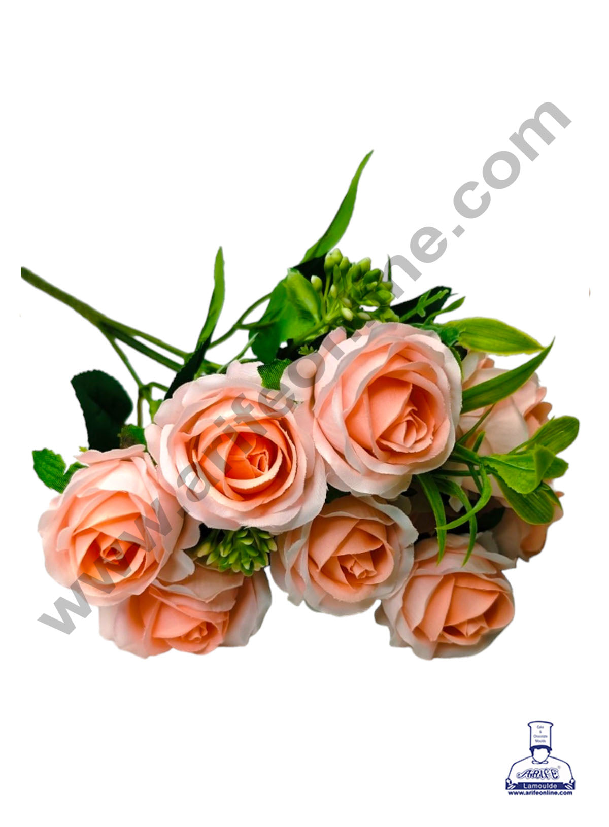 Rose Artificial Flower For Cake Decoration – (1 Bunch) (MOQ 12 BUNCH)
