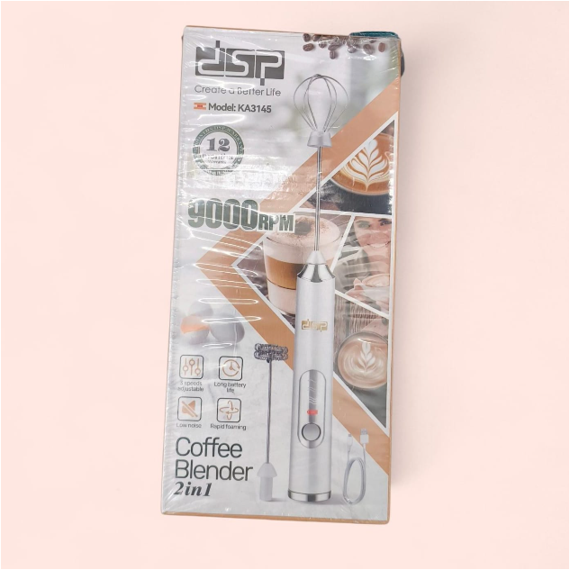 DSP 2-in-1 Coffee Blender & Milk Frother | 9000 RPM | Model KA3145 (SB-DSP-KA3145)  (MOQ 12 PCS)