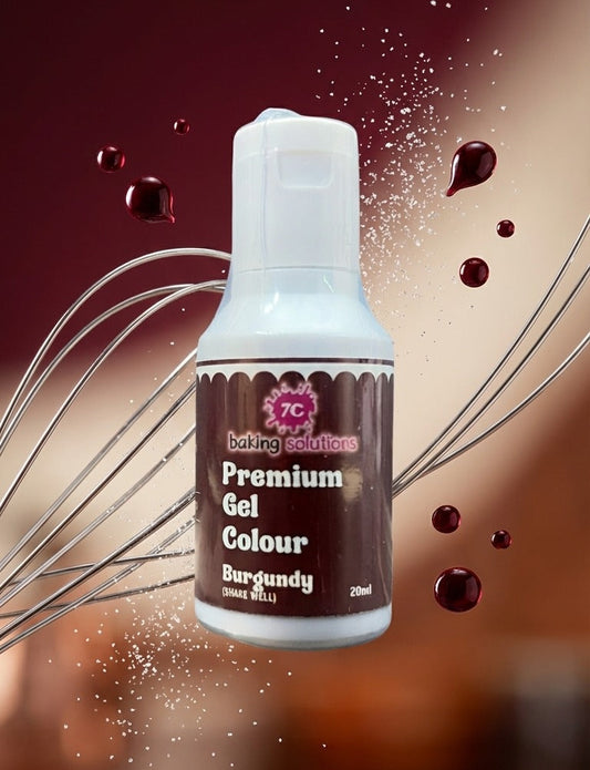 7C Edible Premium Gel Color Food Colouring for Icing, Cakes Decor, Baking, Fondant Colours - Burgundy   (MOQ 12 PCS)   (RA.24)