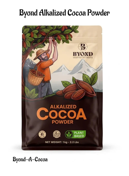 BYOND Alkalized Cocoa Powder | Premium Cocoa Powder for Baking & Desserts (1 Kg) (Beyond-A-Cocoa)