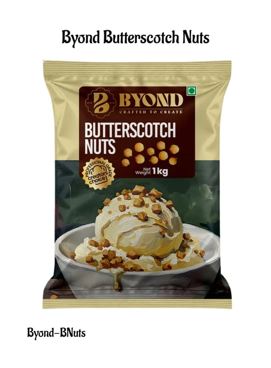 BYOND Butterscotch Nuts | Premium Butterscotch Nut Topping for Cakes, Desserts & Ice Cream (1 Kg) (Beyond-BNuts)