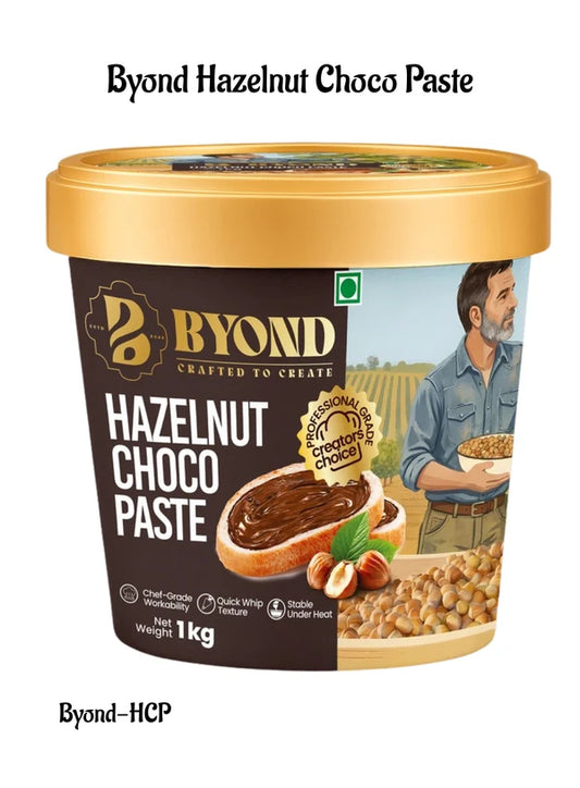BYOND Hazelnut Choco Paste | Ready-to-Use Hazelnut Chocolate Paste for Cakes, Desserts & Spreads (1 Kg) (Beyond-HCP)