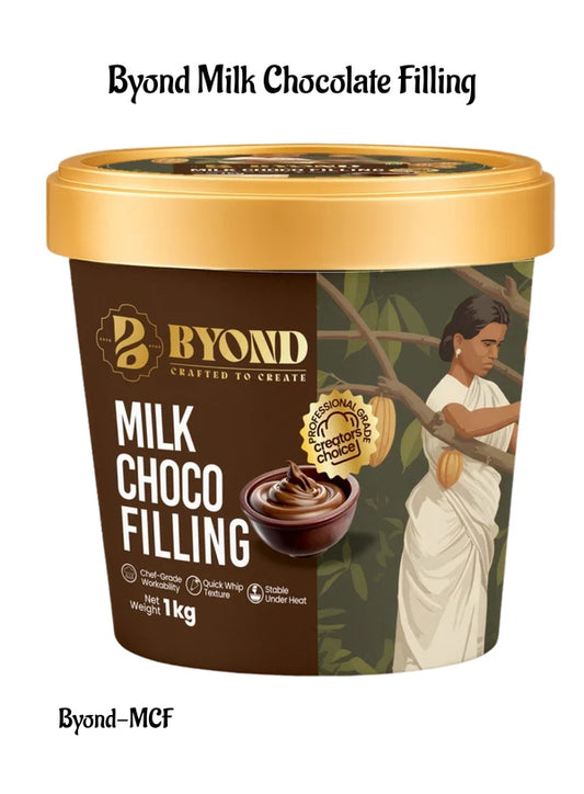 BYOND Milk Choco Filling | Ready-to-Use Milk Chocolate Filling for Cakes, Pastries & Desserts (1 Kg) (Beyond-MCF)