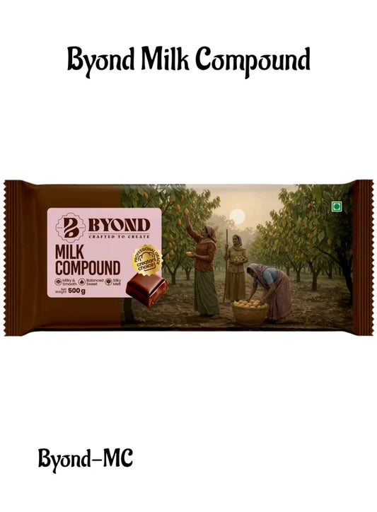 BYOND Milk Compound | Professional Milk Compound Chocolate for Baking, Moulding & Desserts (500 g) (Beyond-MC)
