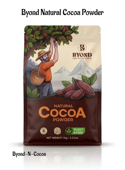 BYOND Natural Cocoa Powder | Premium Cocoa Powder for Baking & Desserts (1 Kg) (Beyond-N-Cocoa)