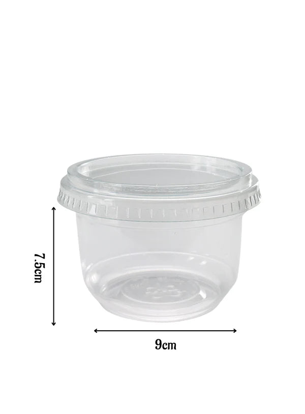 5 Pcs Pvc Container Big Round Dessert With Lid | Dessert Package (SB-11716) (MOQ 100 PCS) (AR.5)