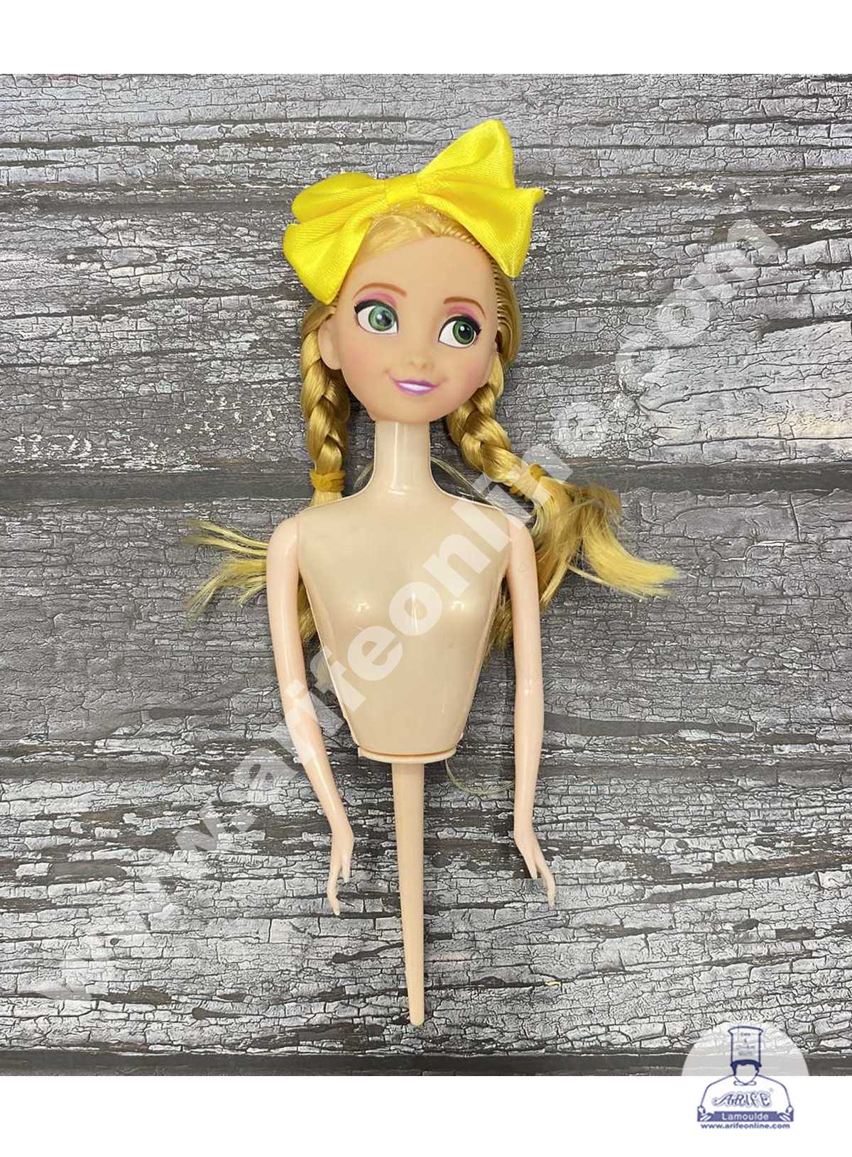CAKE DECOR™ 1 Piece Plastic Lovely Doll with Bow Cake Topper Cake Decorating Tools (SBCD-003)