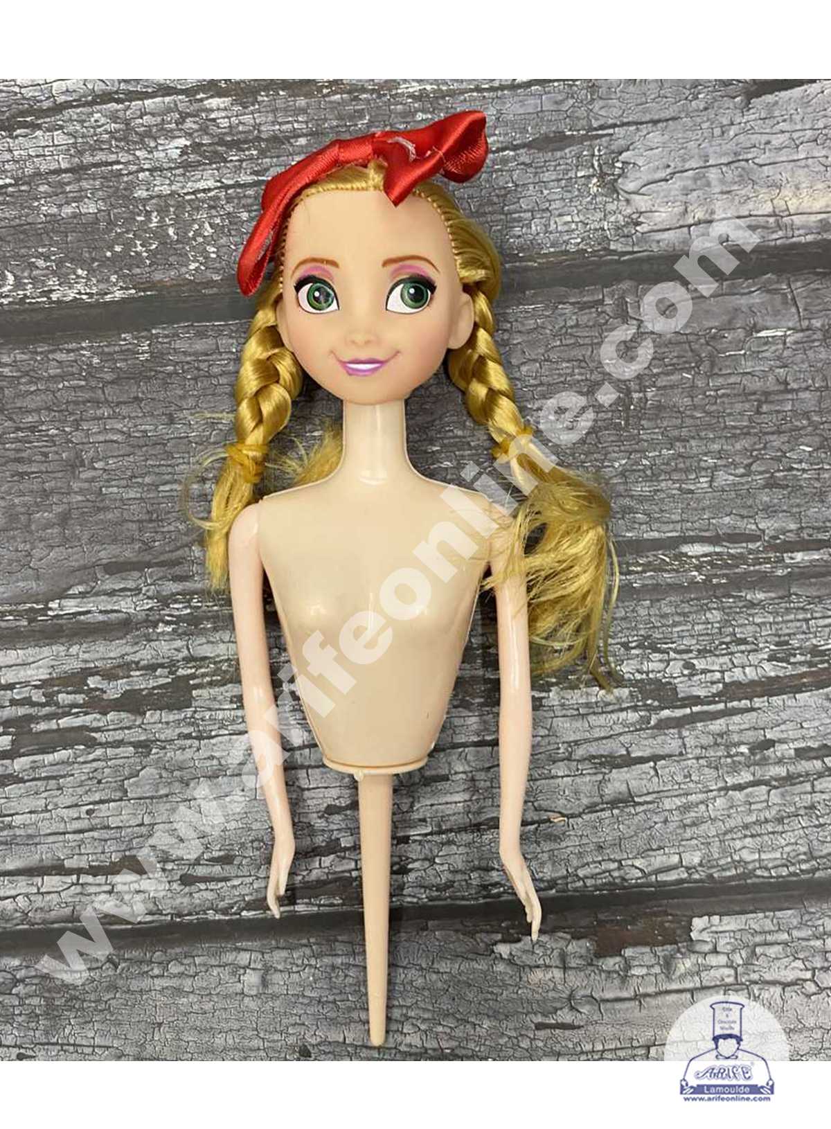 CAKE DECOR™ 1 Piece Plastic Lovely Doll with Bow Cake Topper Cake Decorating Tools (SBCD-003)
