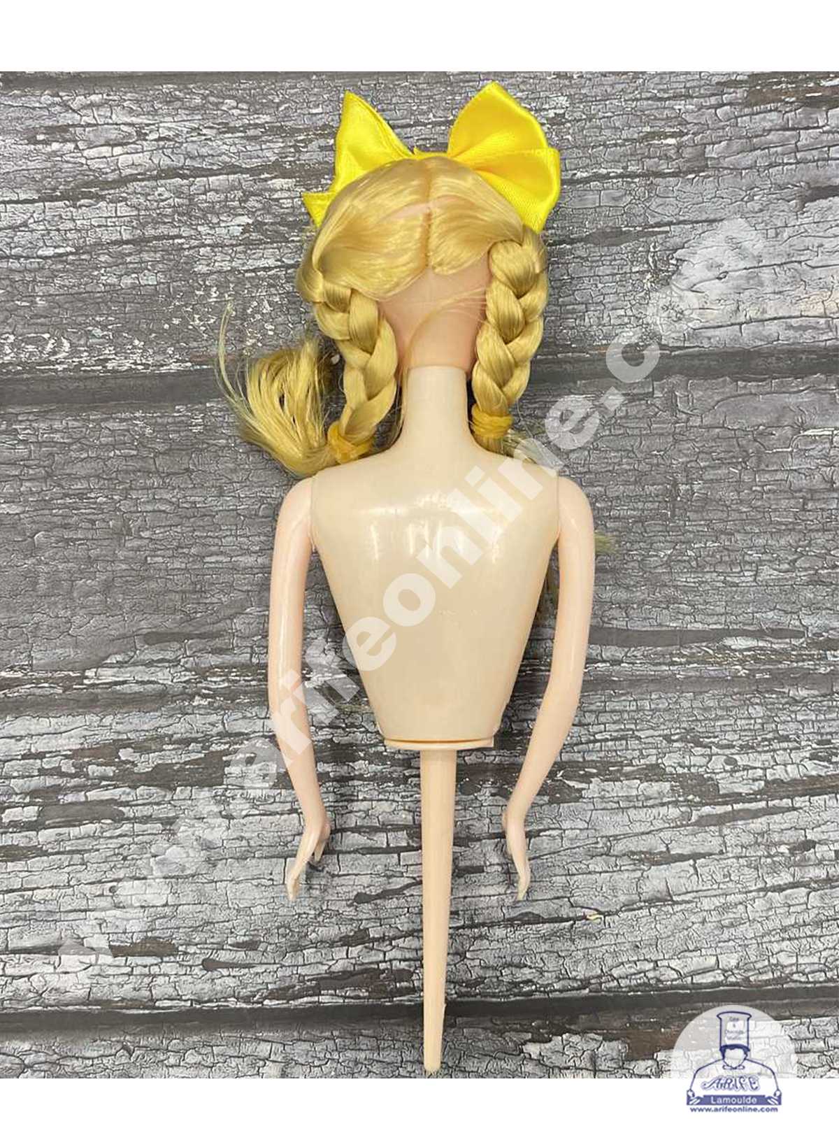 CAKE DECOR™ 1 Piece Plastic Lovely Doll with Bow Cake Topper Cake Decorating Tools (SBCD-003)