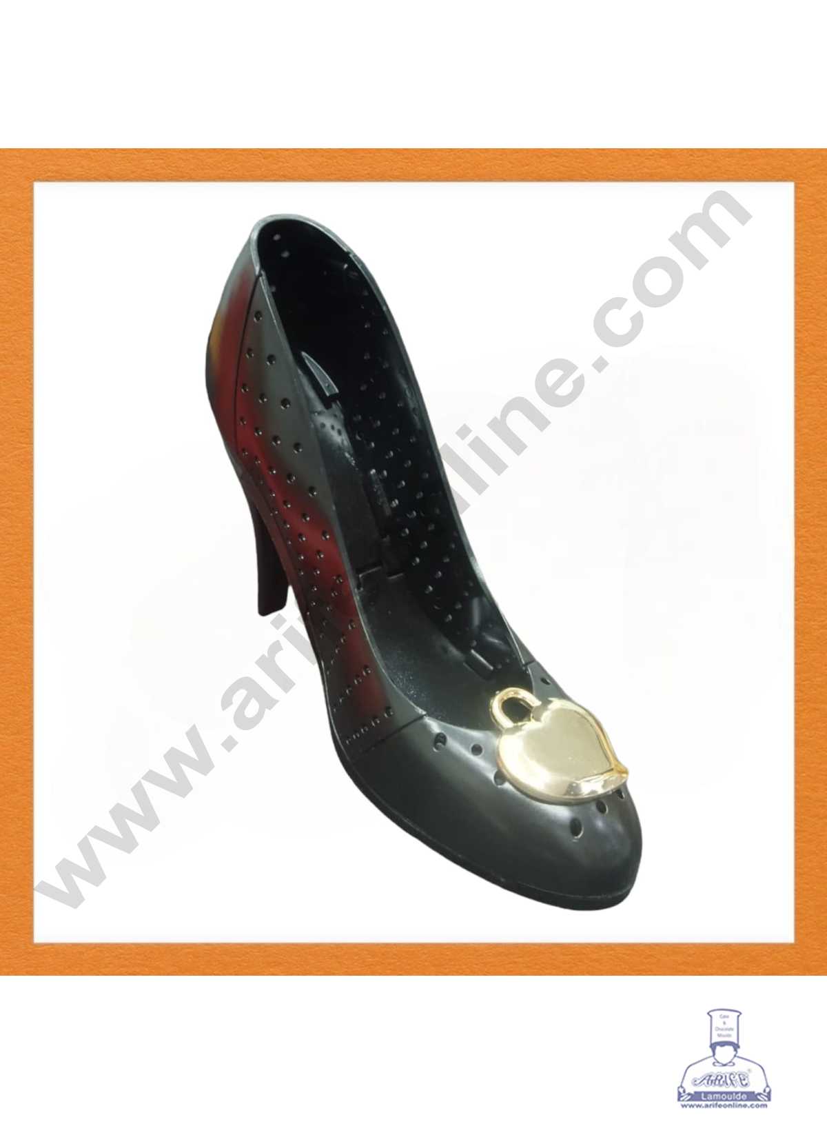 CAKE DECOR™ 1 Pieces Black High Heels Shoe Topper With Light Toys Cake Toppers (SB-T-CJ012-Black)