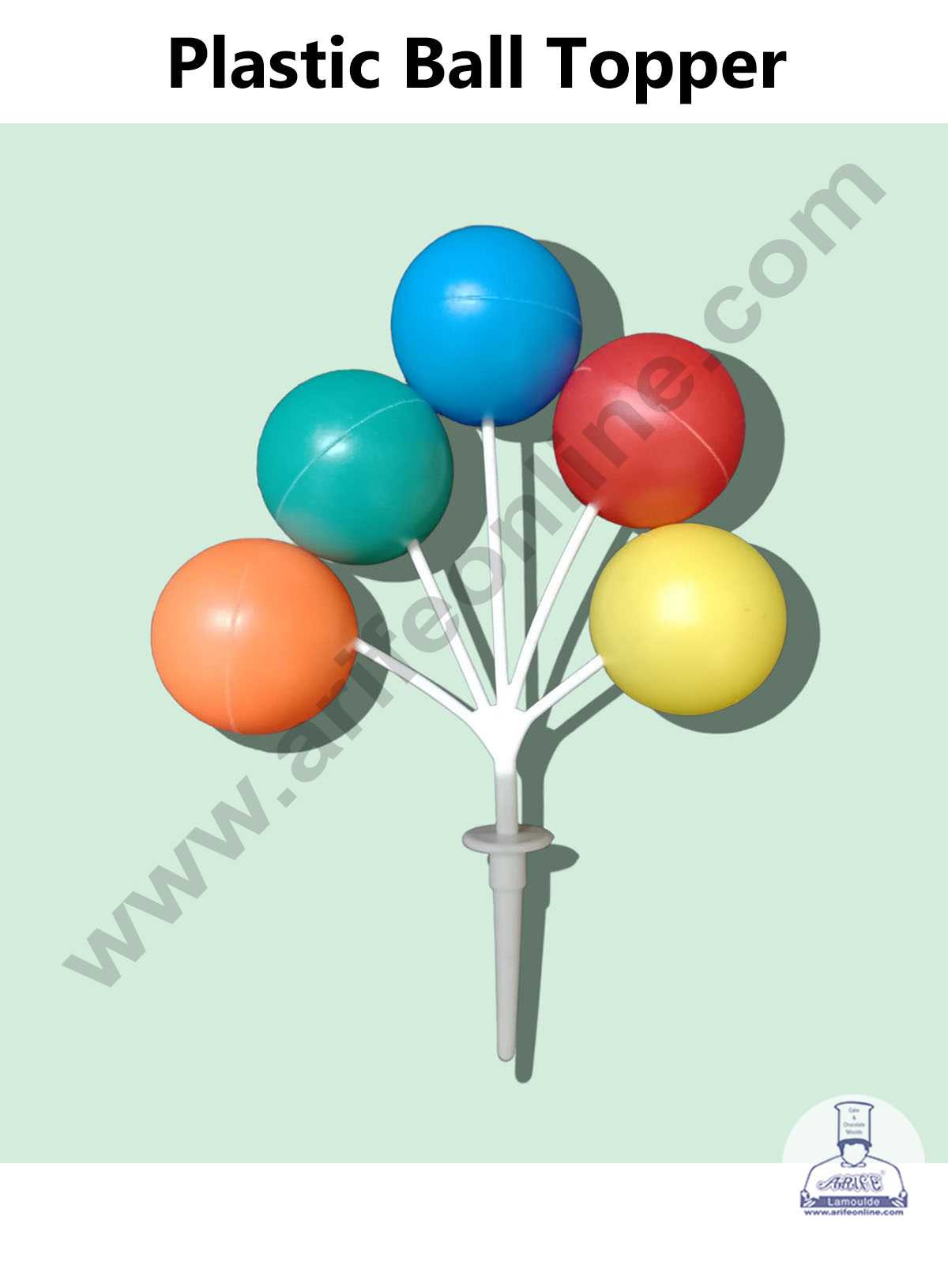CAKE DECOR™ 1 Pieces Plastic Ball Cake Toppers - SBTO-048