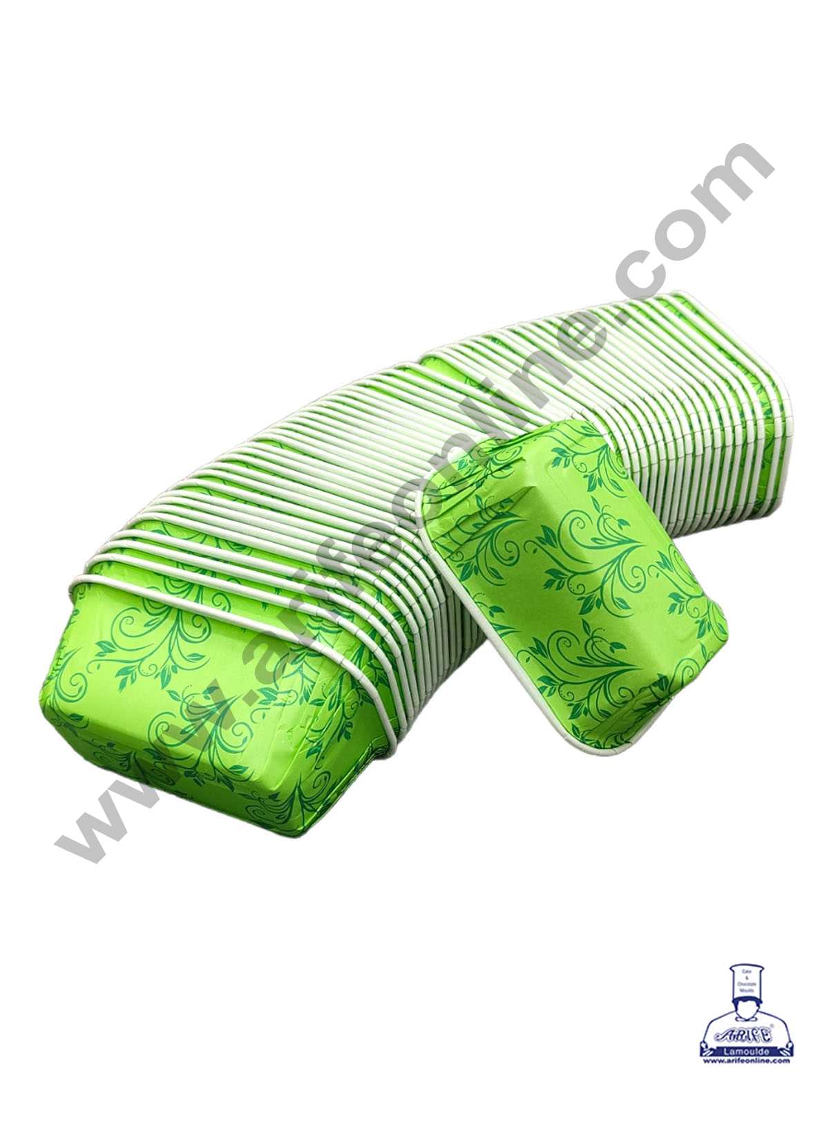 CAKE DECOR™ 10 Pcs Small Green Leaf Design Bake and Serve Plum Cake Mold