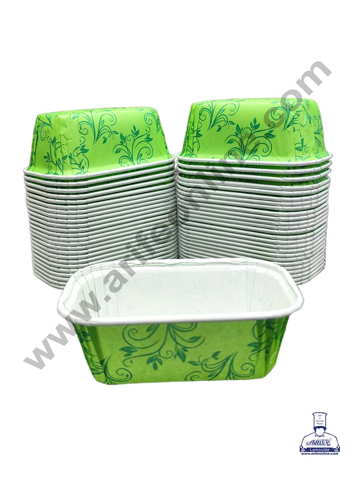 CAKE DECOR™ 10 Pcs Small Green Leaf Design Bake and Serve Plum Cake Mold