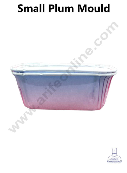 CAKE DECOR™ 10 Pcs Small Rainbow Paper Bake and Serve Plum Cake Mold