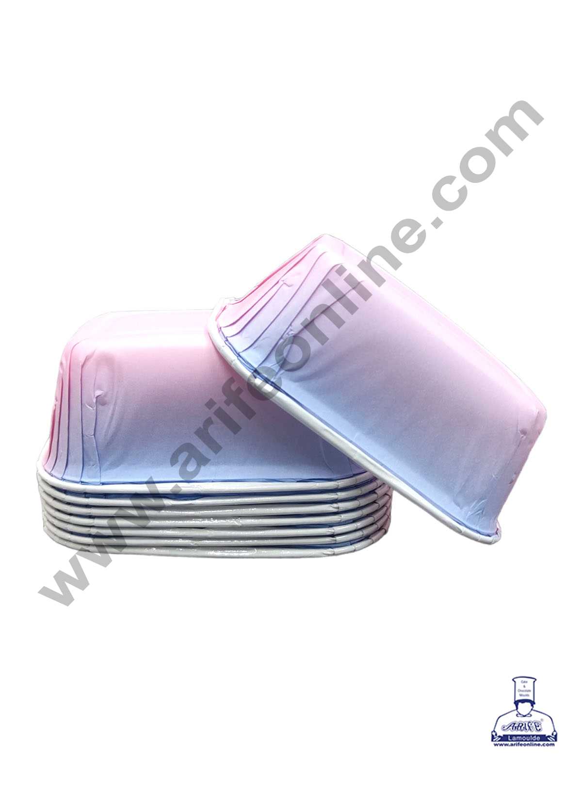 CAKE DECOR™ 10 Pcs Small Rainbow Paper Bake and Serve Plum Cake Mold