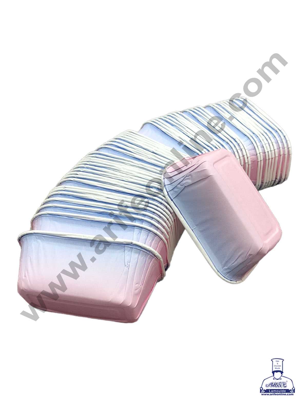CAKE DECOR™ 10 Pcs Small Rainbow Paper Bake and Serve Plum Cake Mold