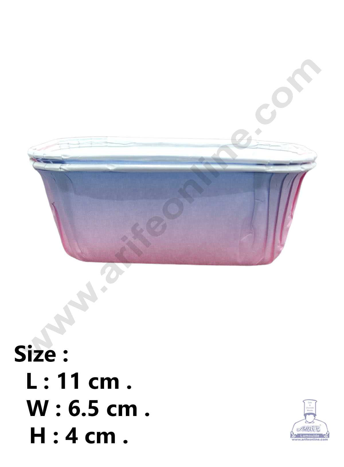 CAKE DECOR™ 10 Pcs Small Rainbow Paper Bake and Serve Plum Cake Mold
