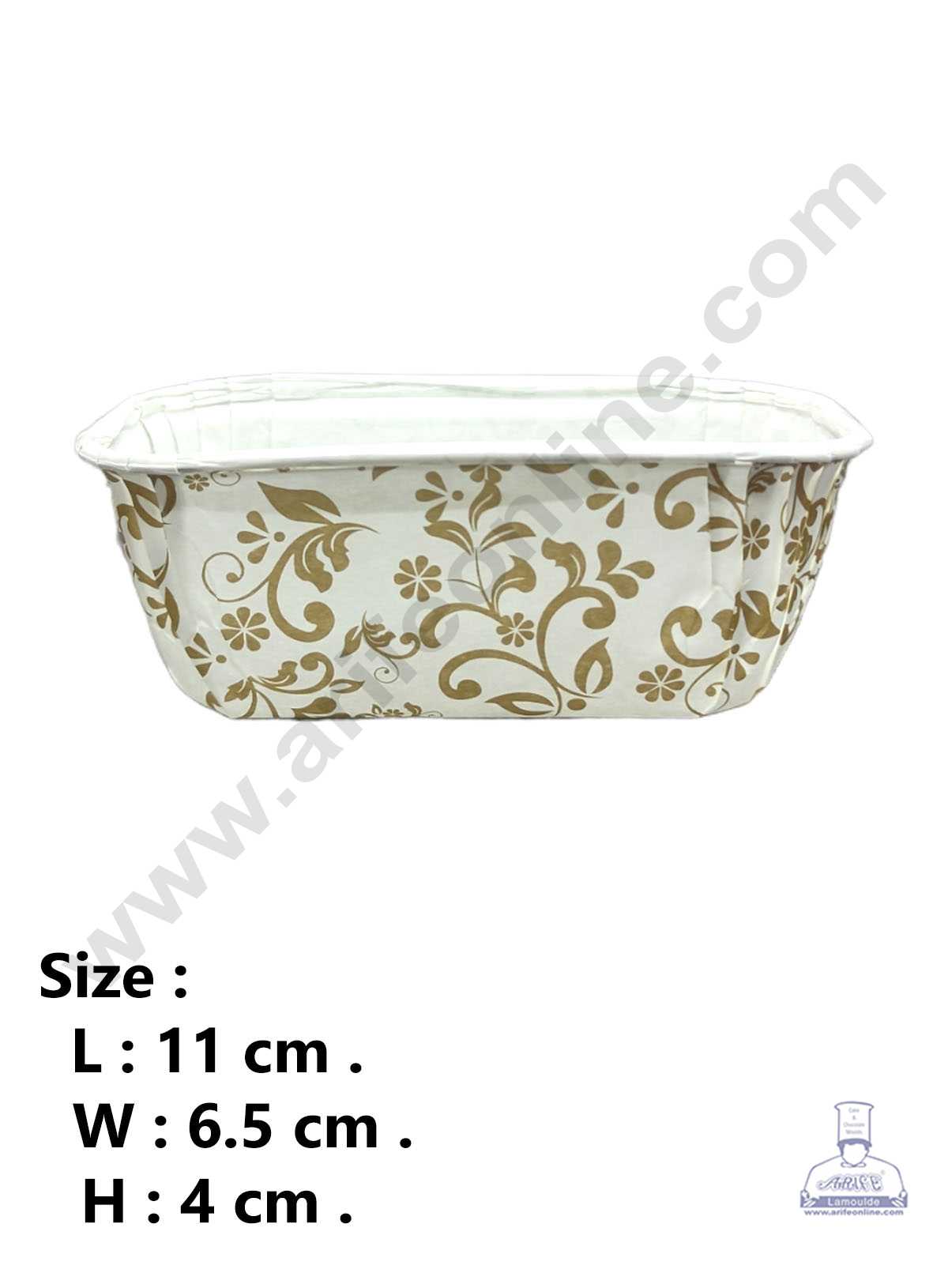 CAKE DECOR™ 10 Pcs Small White Golden Leaf Design Bake and Serve Plum Cake Mold