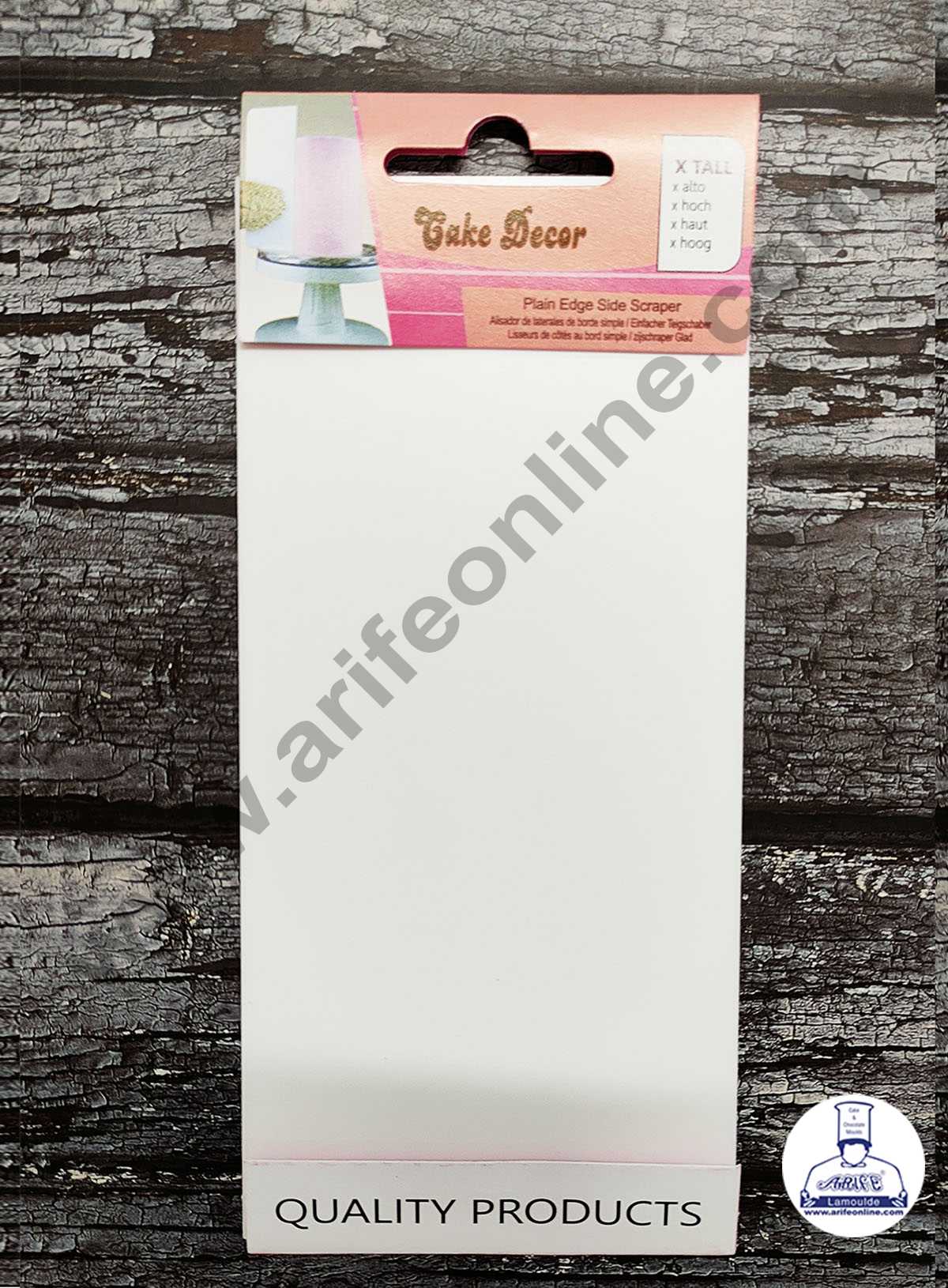 CAKE DECOR™ 1pc Plastic Tall Cake Scrapper Medium – 20 cm ( ZN-2777 )