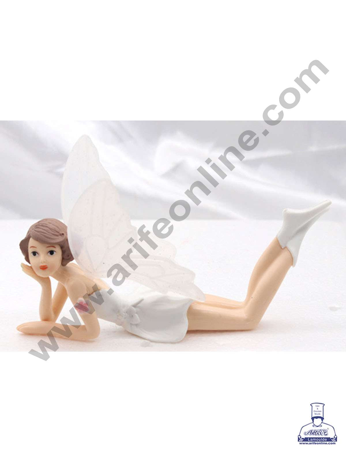 CAKE DECOR™ 3 Pieces Fairy With Wings Plastic Toys for Cake Toppers