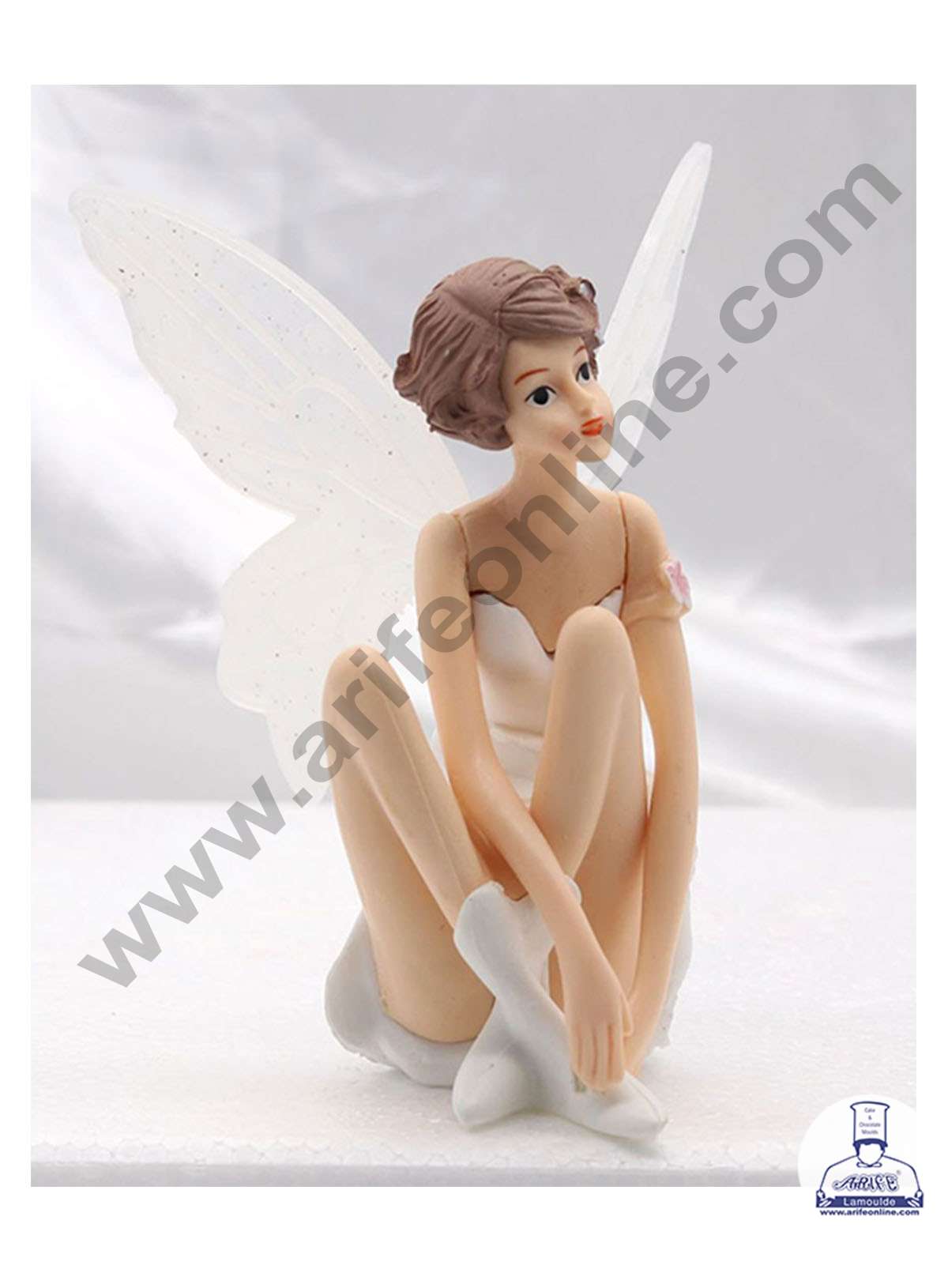 CAKE DECOR™ 3 Pieces Fairy With Wings Plastic Toys for Cake Toppers