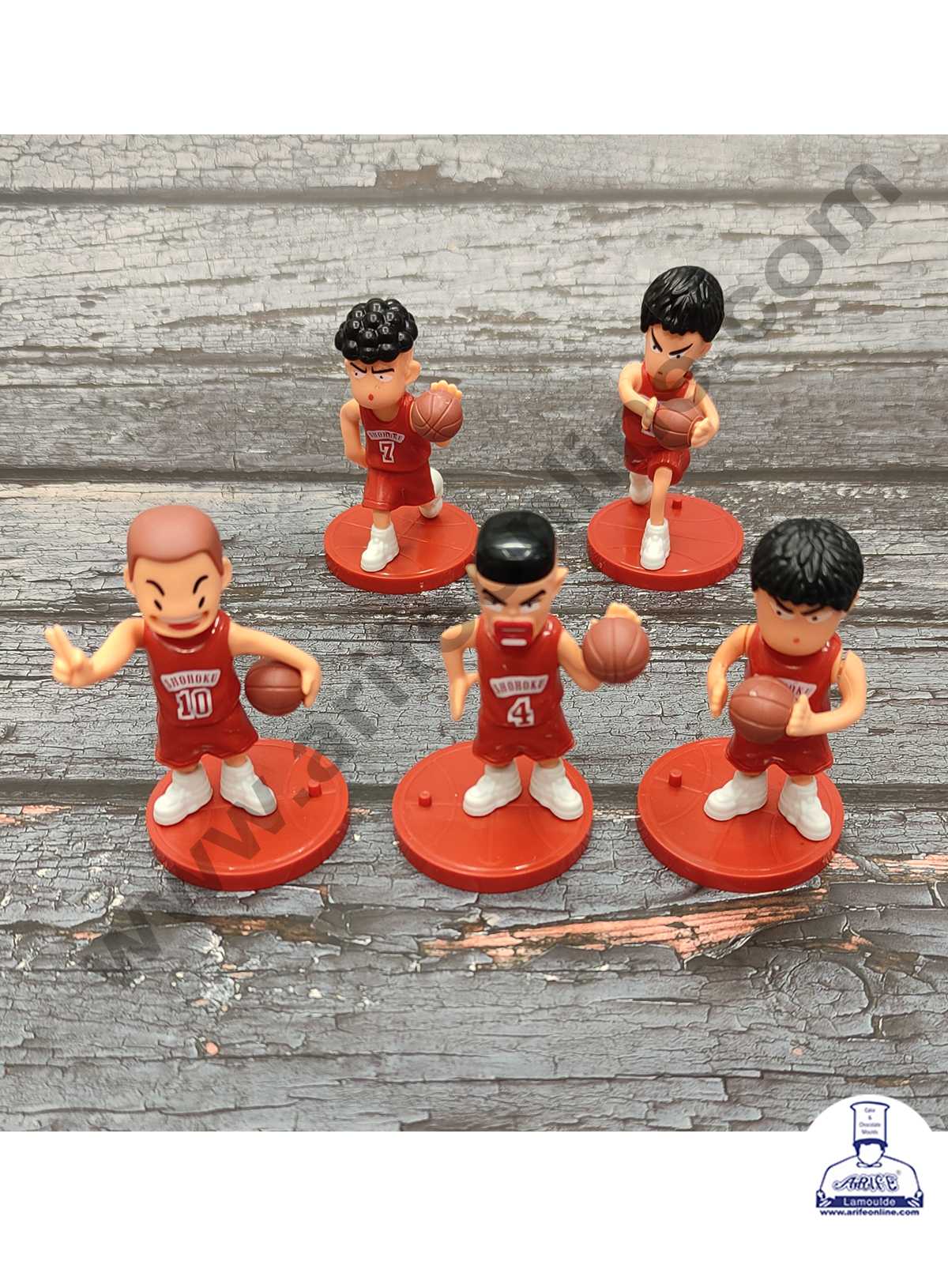 CAKE DECOR™ 5 Pieces Basketball Players Toys for Cake Toppers SBTO-036