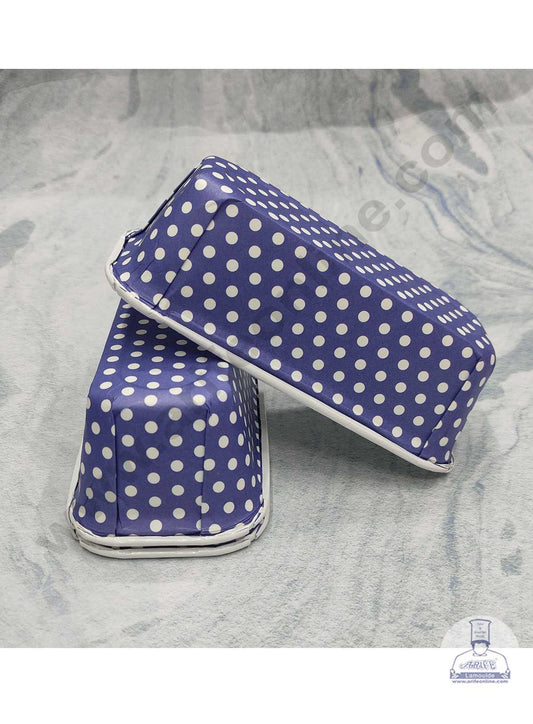 CAKE DECOR™ Bake & Serve Paper Baking Mould - Dark Blue Polka Dot Plum Cake Mould 10 Pcs