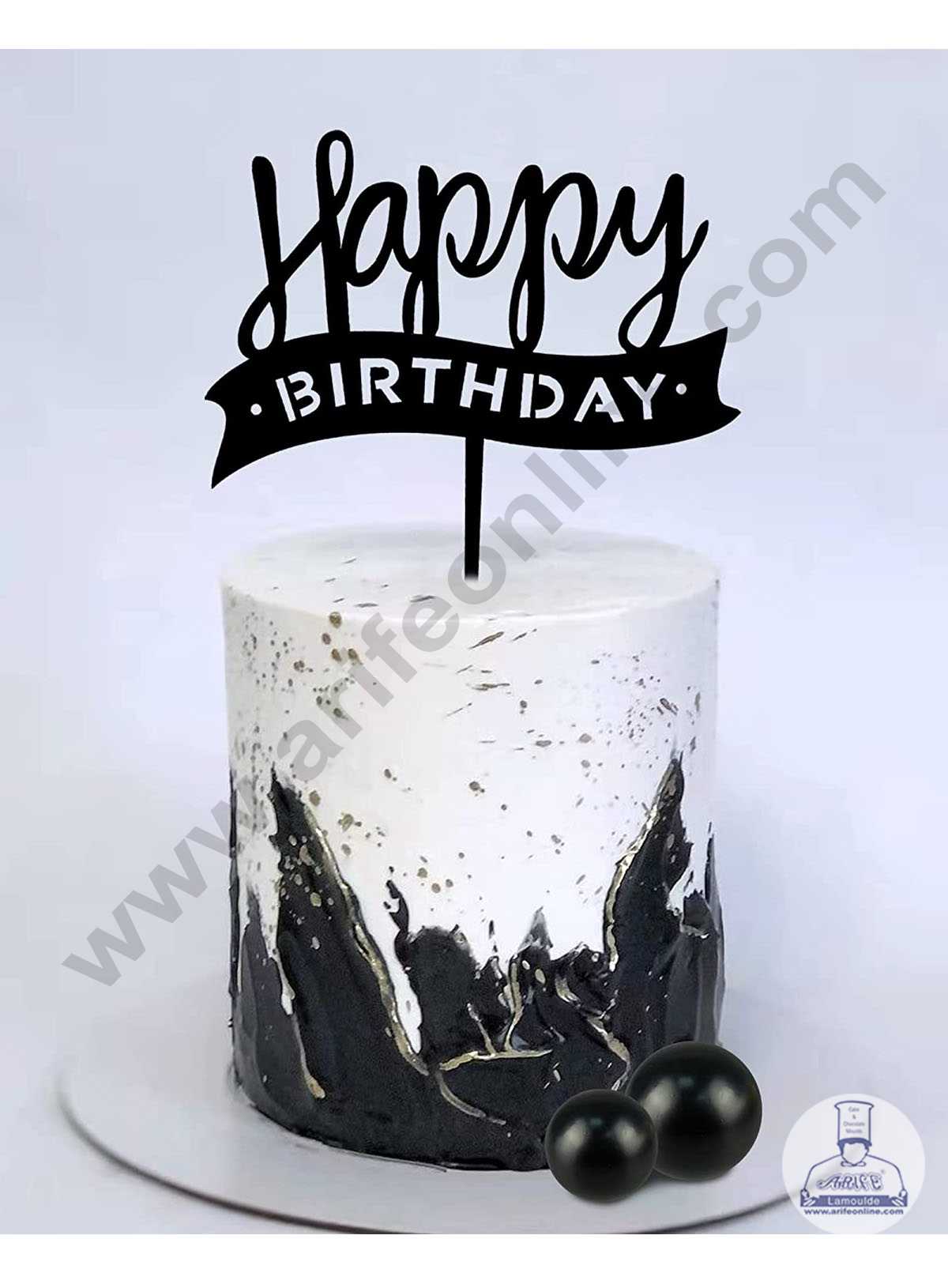 CAKE DECOR™ Black Faux Balls Topper For Cake and Cupcake Decoration - 20 pcs Pack (SB-BlackBall-20)