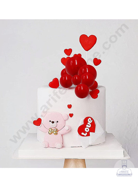 CAKE DECOR™ Red Faux Balls Topper For Cake and Cupcake Decoration - 20 pcs Pack (SB-RedBall-20)