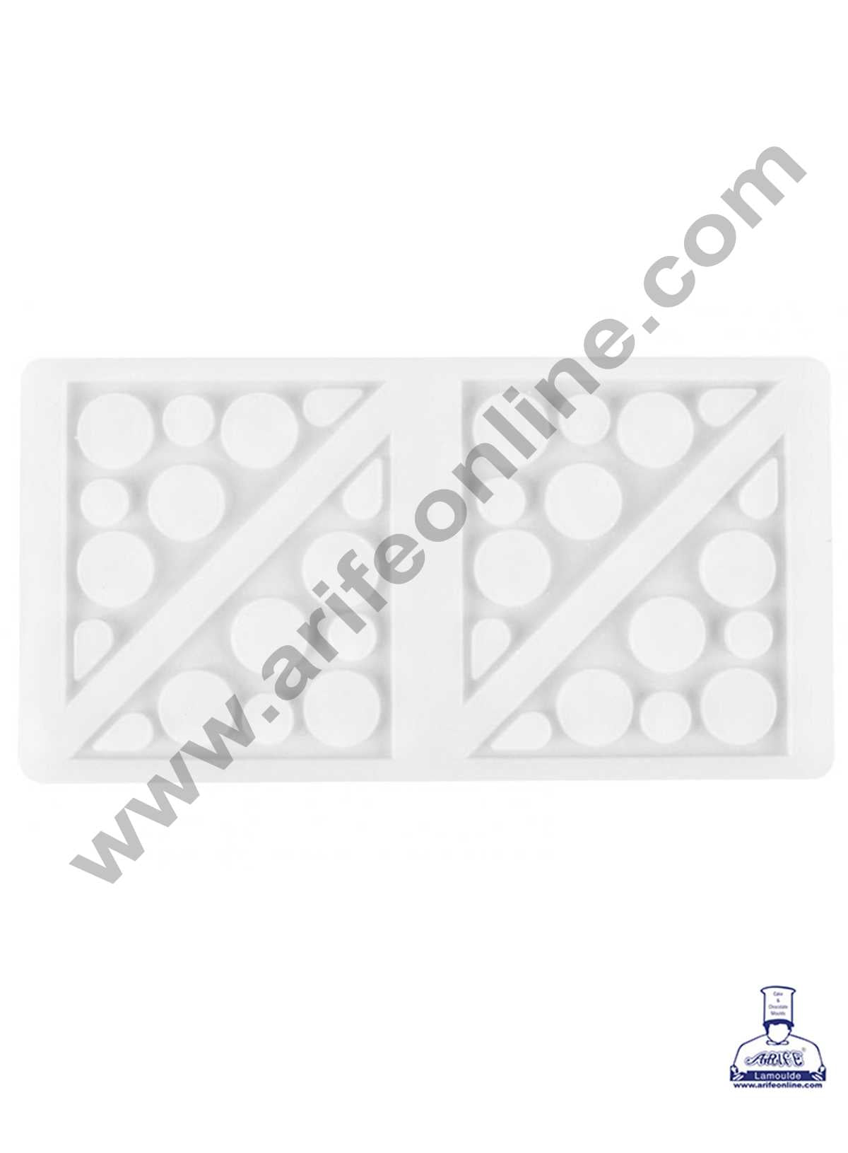 CAKE DECOR™ Silicon 4 in 1 Triangle with Dots Shape Chocolate Garnishing Mould Cake Insert Decoration Mould