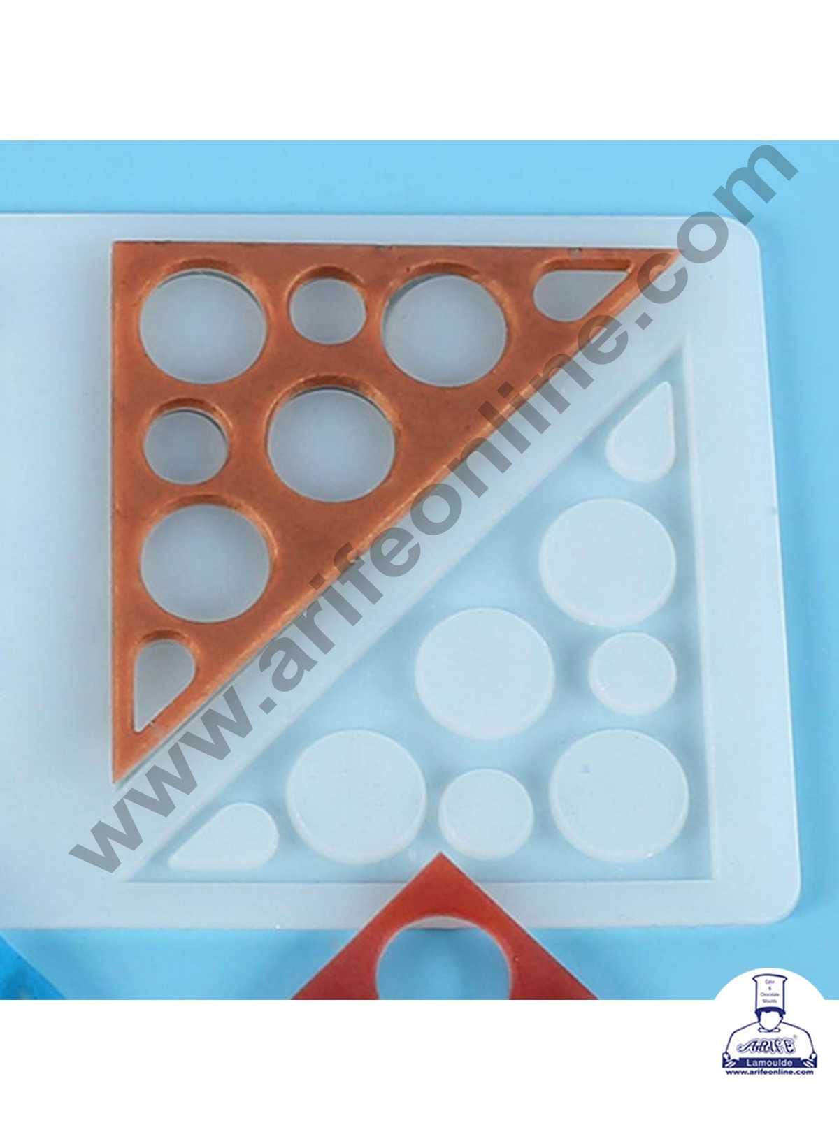 CAKE DECOR™ Silicon 4 in 1 Triangle with Dots Shape Chocolate Garnishing Mould Cake Insert Decoration Mould