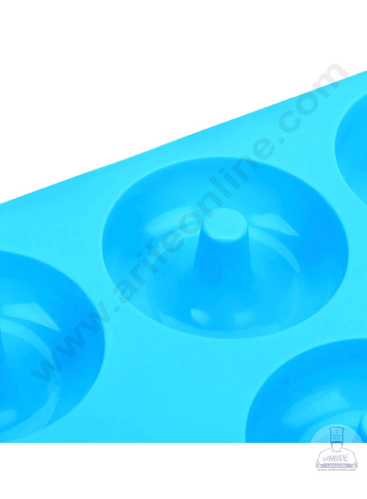 CAKE DECOR™ Silicon 6 Cavity Donut Shape Cake Mould Mousse Cake Mould Cavity Size 7.5x7.5x2.5 CM