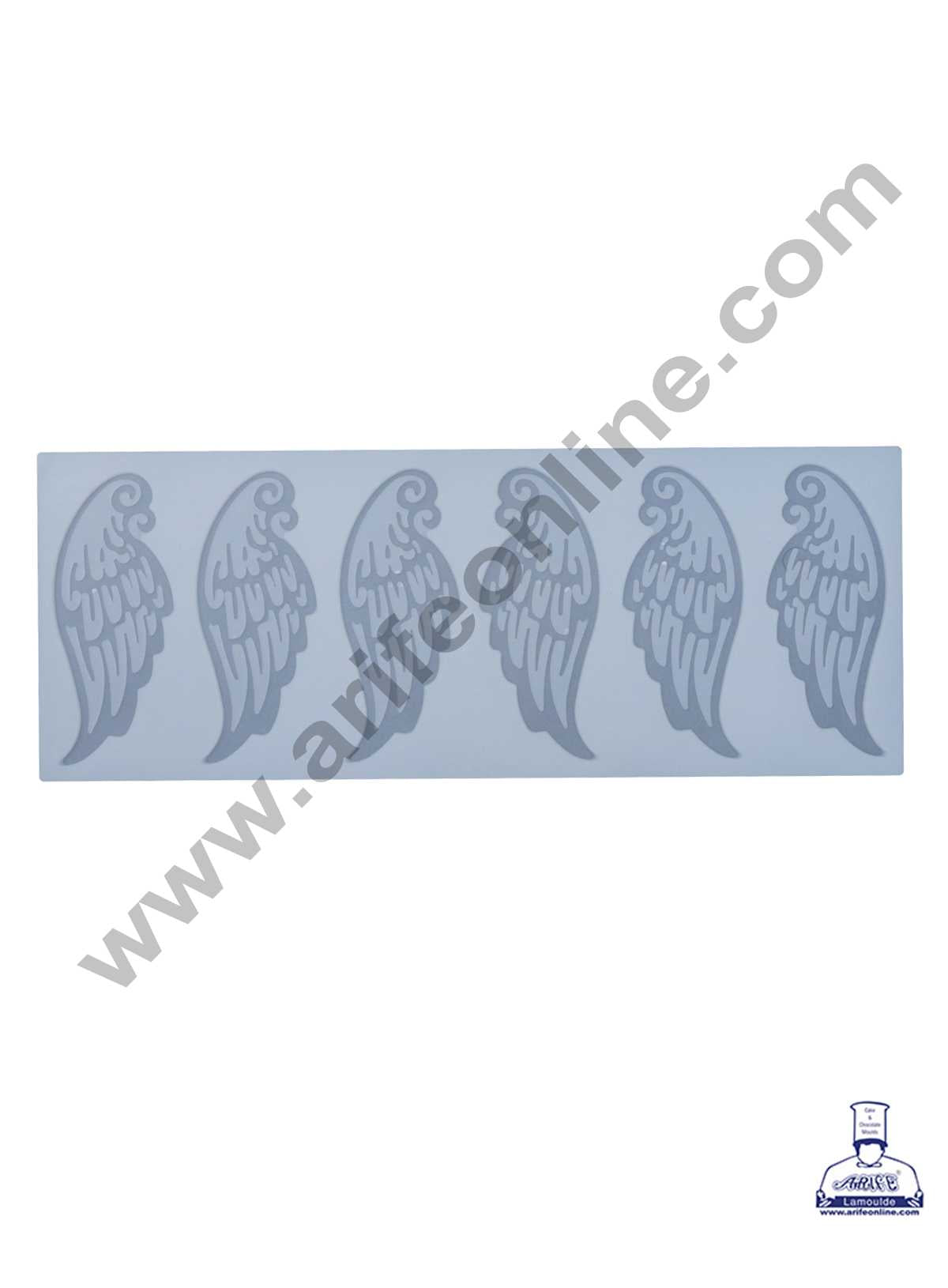 CAKE DECOR™ Silicon 6 in 1 Angle Wings Shape Chocolate Garnishing Mould Cake Insert Decoration Mould SBGS-266