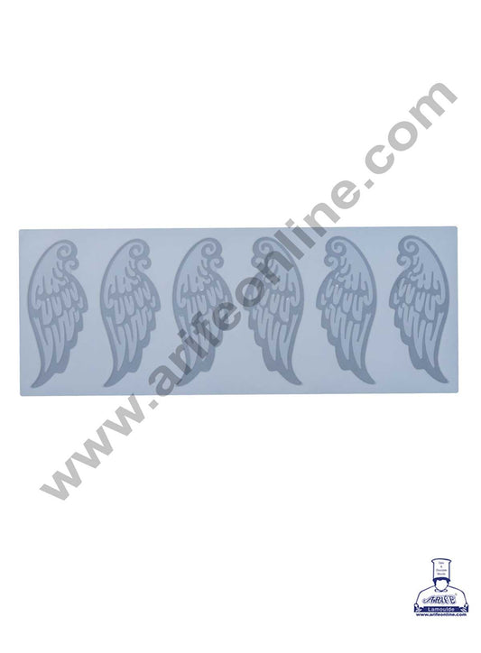 CAKE DECOR™ Silicon 6 in 1 Angle Wings Shape Chocolate Garnishing Mould Cake Insert Decoration Mould SBGS-266