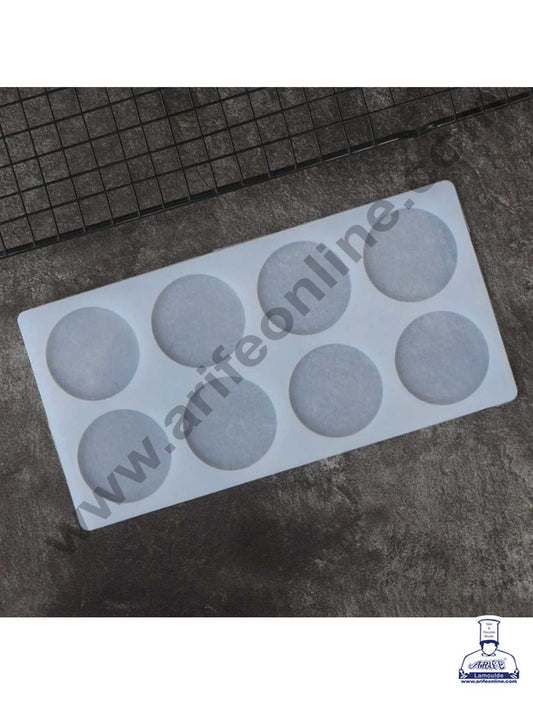 CAKE DECOR™ Silicon 8 in 1 Round Shape Chocolate Garnishing Mould Cake Insert Decoration Mould SBGS-264